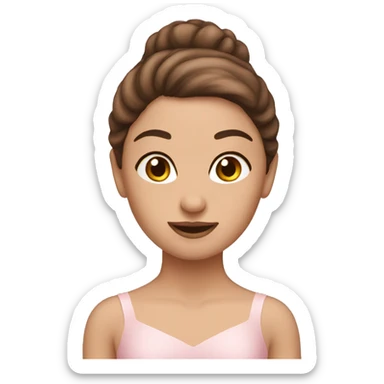 Brown hair ballerina  sticker