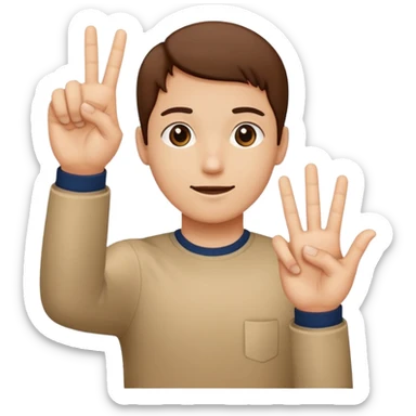 Make a person holding up one hand 6 and the outher a 7 sticker