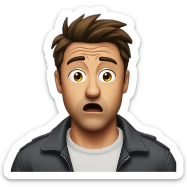 shocked face joey tribbiani sticker