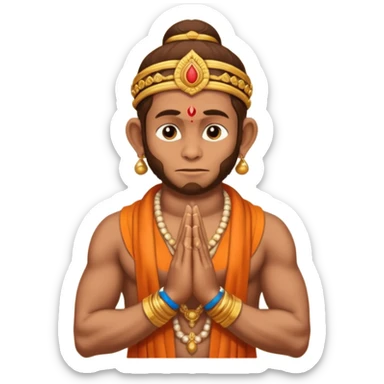 Hanuman ji praying sticker