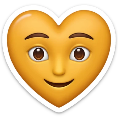 Je veux l'emoji main en cœur 🫶🏾 avec une main marron et une main blanche sticker