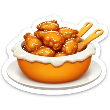 Orange chicken sticker