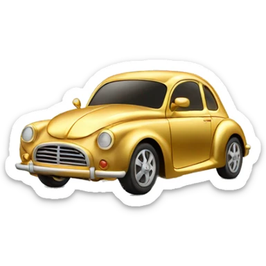 Gouden auto Golden car  sticker