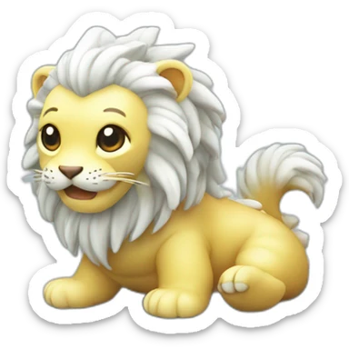 cute merlion statue sticker