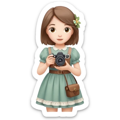 aestetic camera cottage core cute light sticker