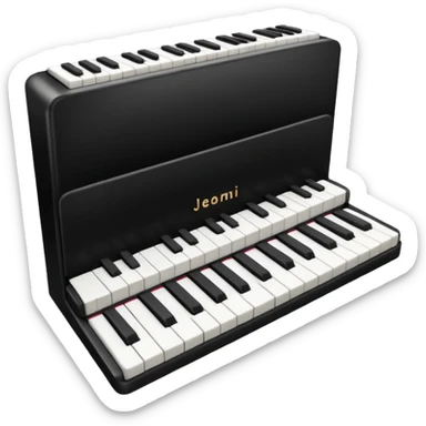  White and black key sticker