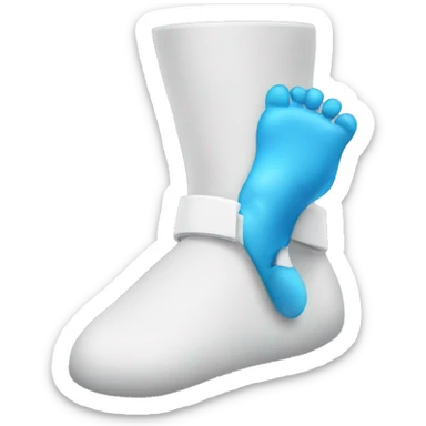 Broken ankle with a blue cast  sticker