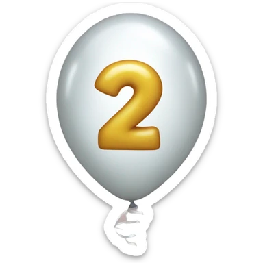 The NUMBER two if it was a balloon sticker