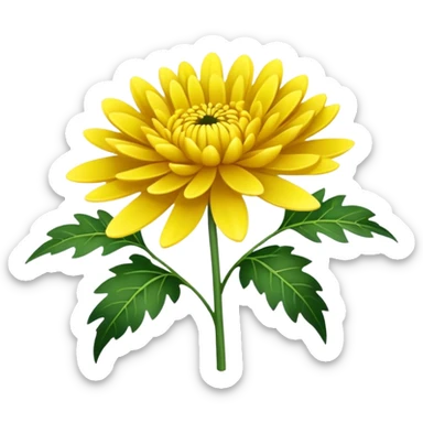 Yellow Chrysantheme sticker