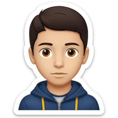 Erstelle mir eine Emoji von einem Jungen. Herkunft: Südamerika, Jung und Gutaussehend  sticker