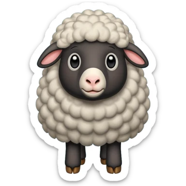 Black sheep emoji  sticker