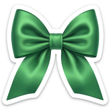 Green bow sticker