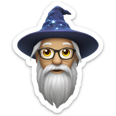 wizard coding genius with powerful magic sticker