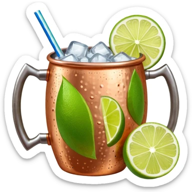 Moscow mule cocktail sticker