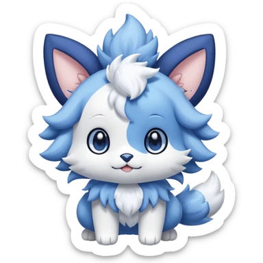 Furfrou-Espurr-Meowstic-fusion sticker
