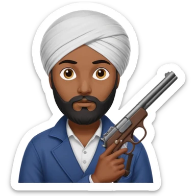 sikh with gun sticker