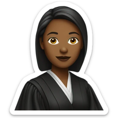 woman lawyer Wearing a robe sticker