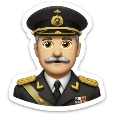 The leader of Germany in 1939-1945 with a small mustache sticker