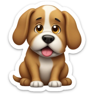 Stupid fat dog sticker