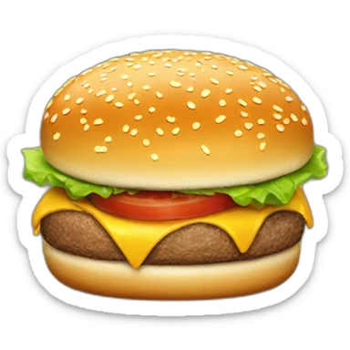 bitten burger sticker