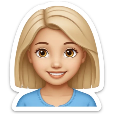 Cute girl with bindi and realistic eyes sticker