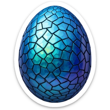 cracked cracked cracked blue dragon egg 3  sticker