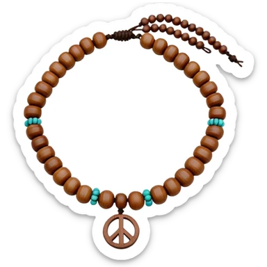 hippie necklace sticker