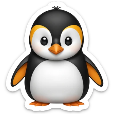 side eyeing penguin  sticker