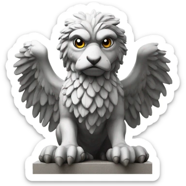 Griffin statues sticker