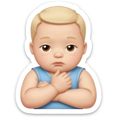  🥺 Pero con manitas y cruzadas como un bebé diciendo porfis y sacando su trompita sticker