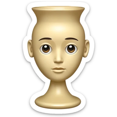 Vase human head  sticker