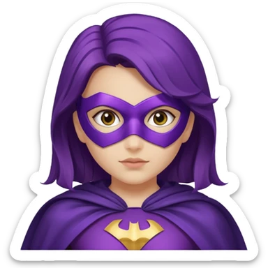 make a  girl purple super hero sticker