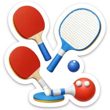 Generami l’emoji di un bicchiere di plastica e una pallina da ping-pong sticker
