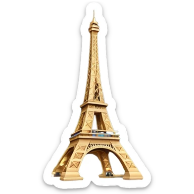 Eiffel Tower at night with stars sticker