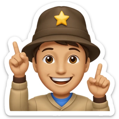 Cheering fellow sticker