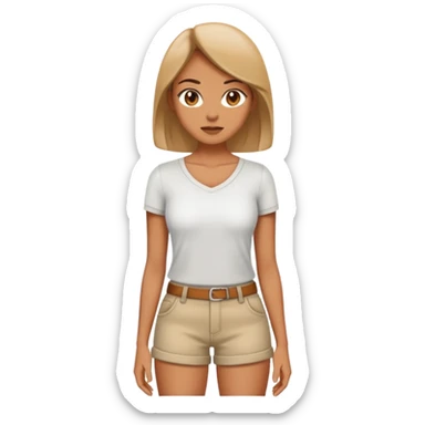 Woman short pants sticker