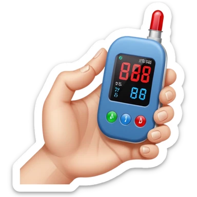 diabetes meter test finger blood sticker