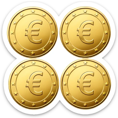 Euro coin sticker