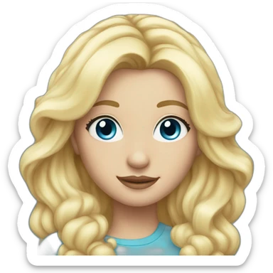 vanilla skin . sunny blonde hair . blue eyes sticker