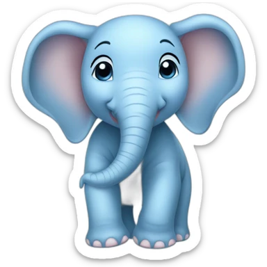 baby blue elephant sticker