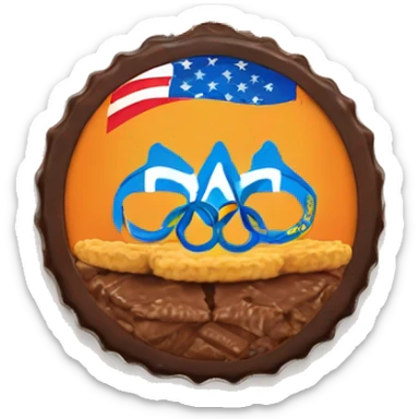 olympic medal branded reese's sticker