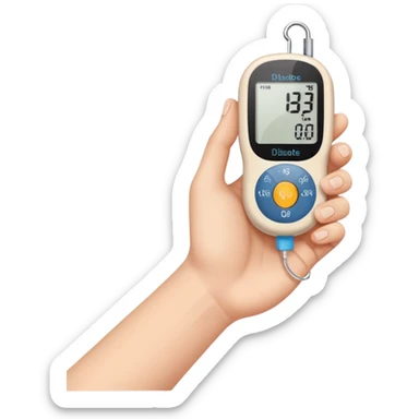 diabetes meter hand test sticker