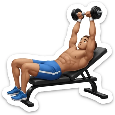 
Dumbbell press level with movement while lying down sticker