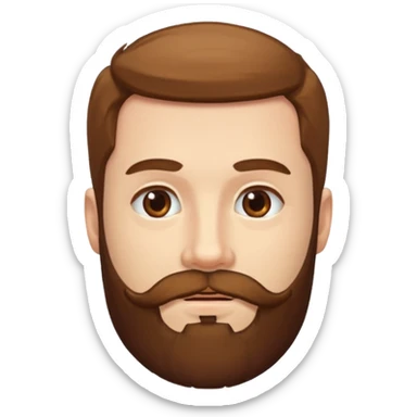 the man with a beard only on his chin sticker