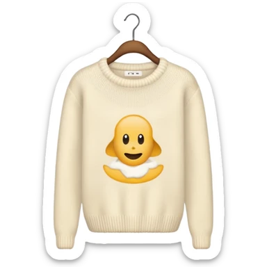 cream colored sweater sticker