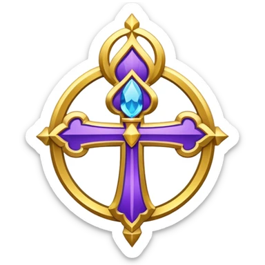 Bishop's emblem with a touch of blue sticker