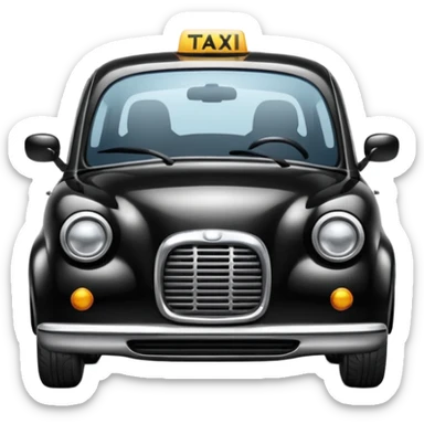 black small car taxi front sticker