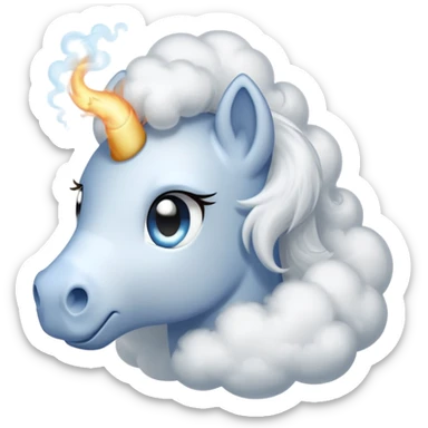puffing pony emoji sticker