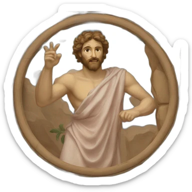 Fresco manos la creación de Adán sticker