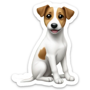 Jack Russel Terrier with Clover sticker